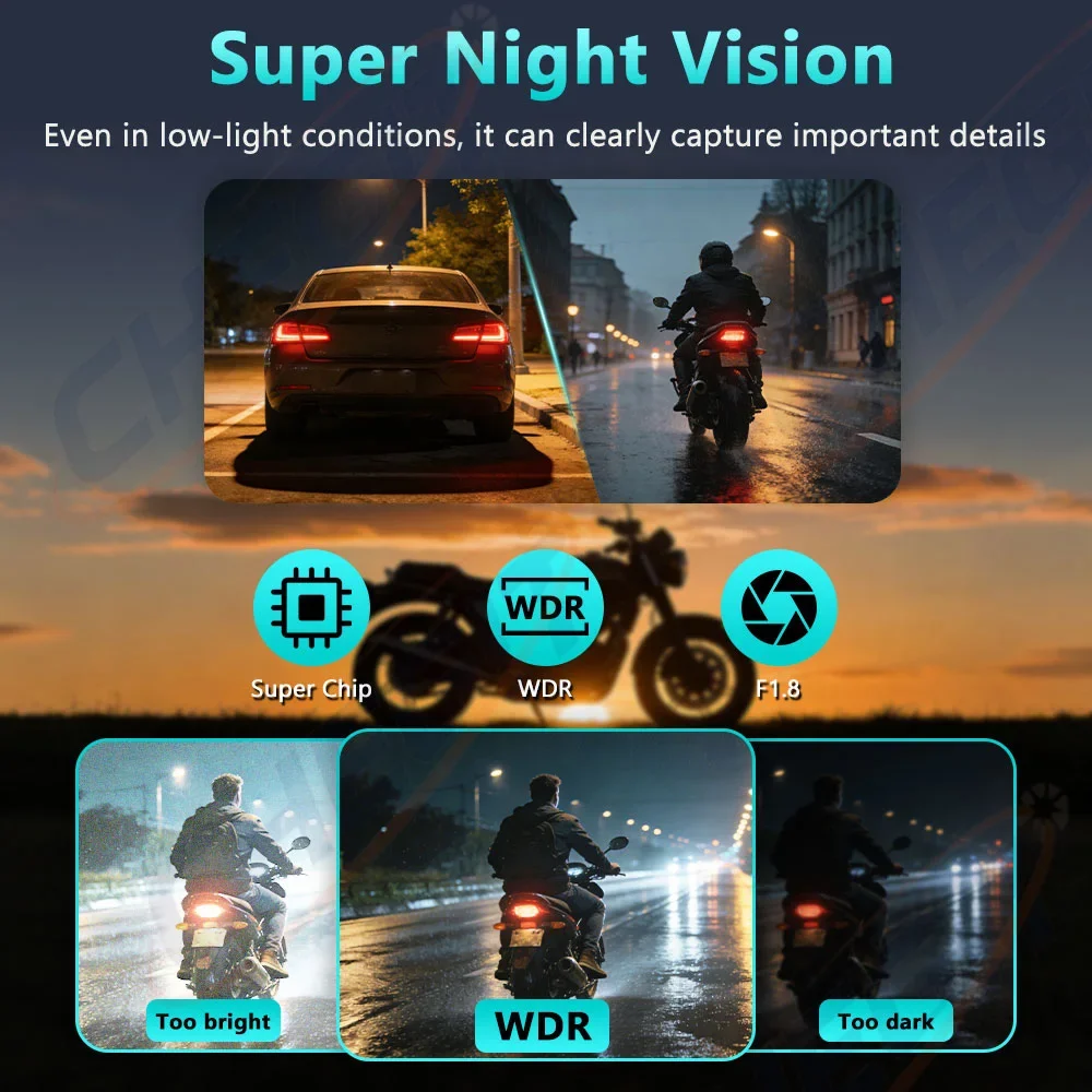 Motorcycle DVR 2K HD WiFi With - Mountain Biking Videos recensione e prezzo