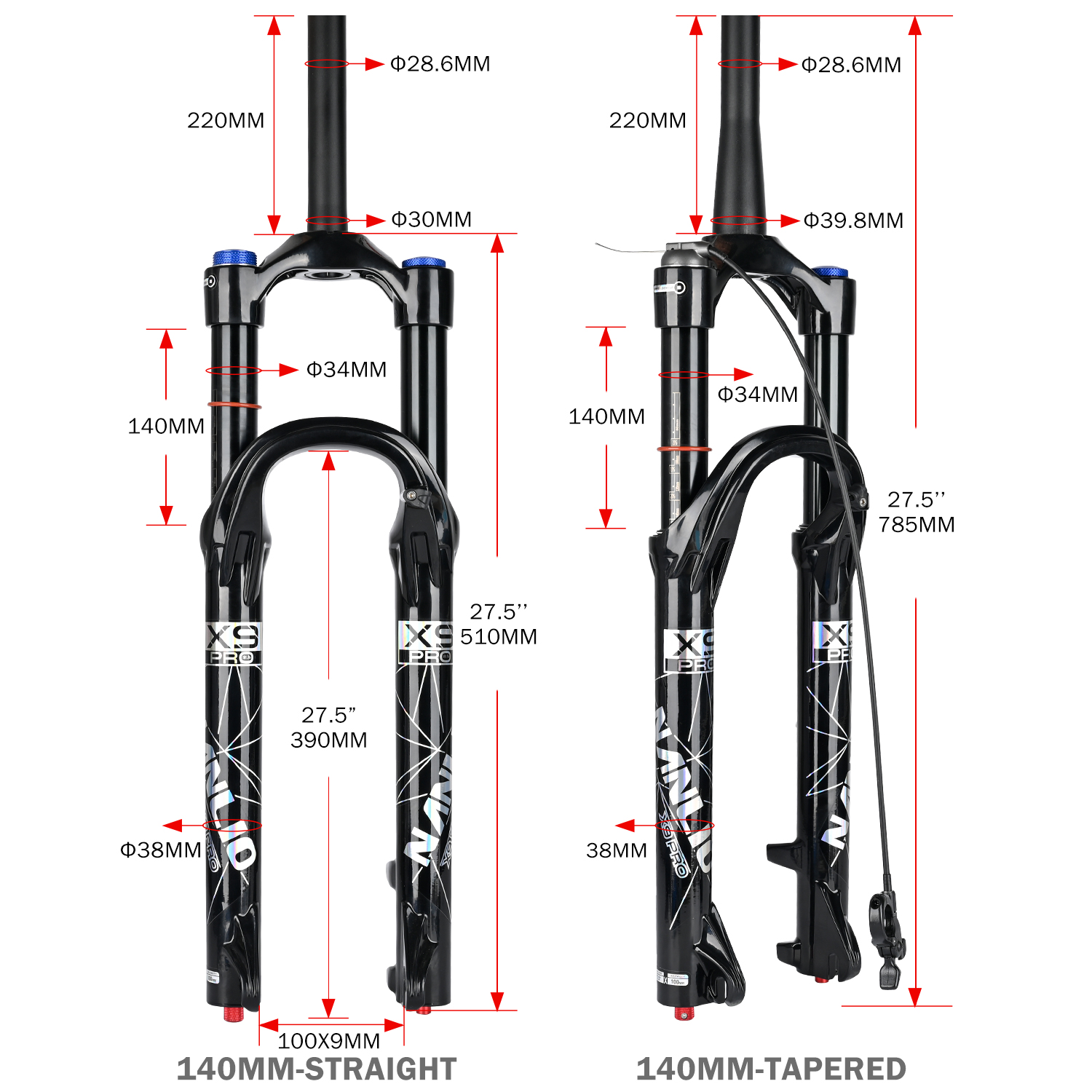Nanlio X9PRO BK MTB Air Suspen - Mtb Fork Air recensione e prezzo