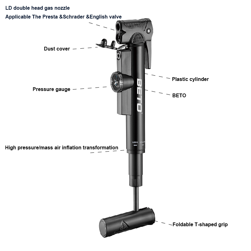 BETO Bicycle Pump Mini Hand Pu - Mtb Fork Air recensione e prezzo