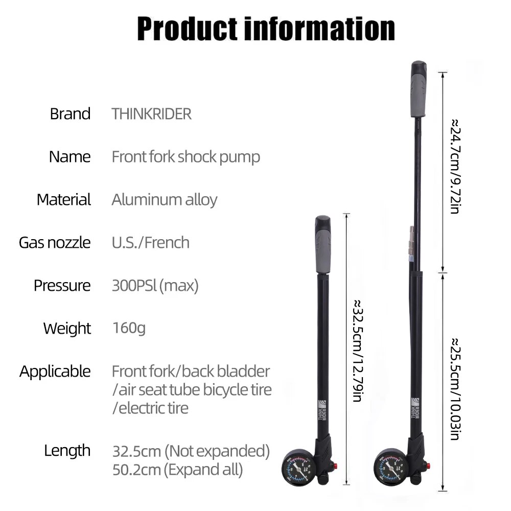 ThinkRider Portable High-press - Mtb Fork Air recensione e prezzo